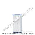 Pleated water filter cartridge for pure water